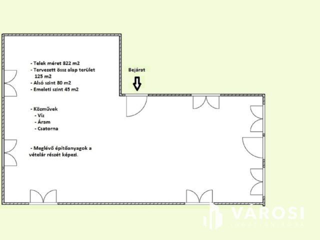 Szerkezetkész, építési engedélyel, tervel, eladó Gyermelyen