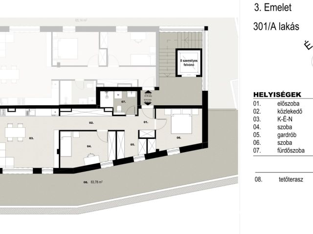 Figyelem!!! Új Építésű Penthouses Lakás, 84 nm-es Terasszal!