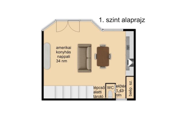 Gyönyörű belvárosi lakás a szökőkútnál