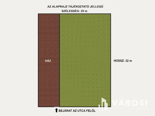 Belvárosi, 800 m2-es telek eladó
